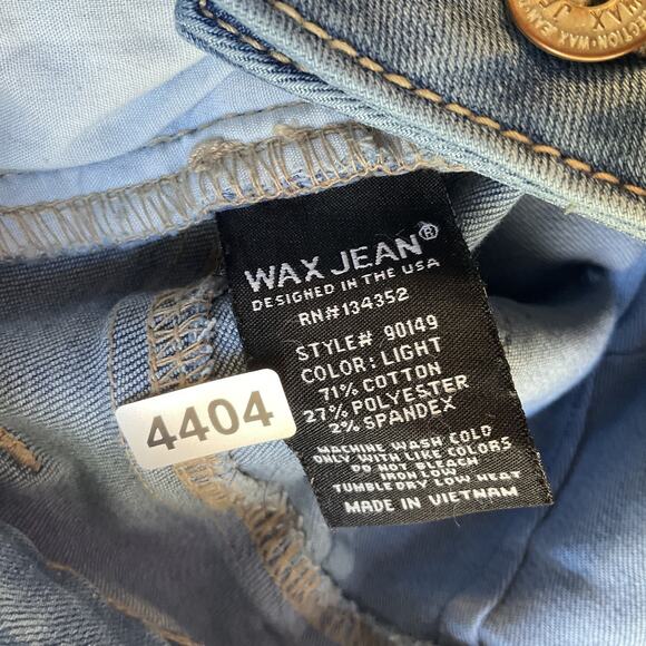 Wax Jean Butt I love You Women Shorts S Light Blue Denim Button 2" Inseam - Picture 2 of 10
